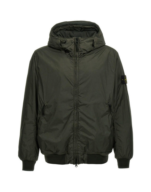 스톤아일랜드 [명품]스톤 24FW 와펜 가먼트다이드 크링클랩스 자켓 다크그레이 811540823 V0062 239892049 1337767 BLACK 착용컷