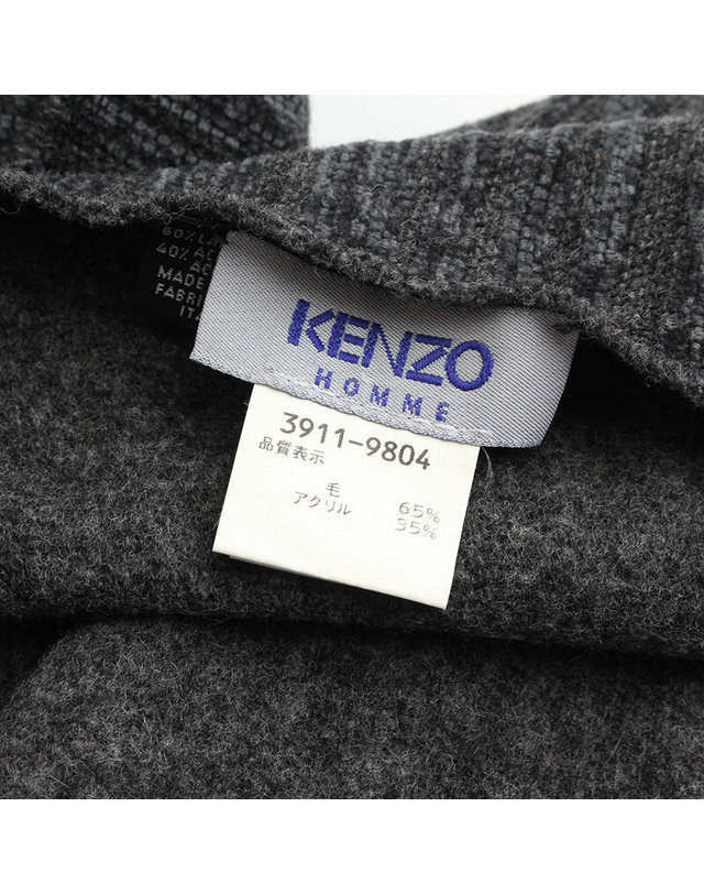 겐조 [중고명품] [중고] 겐조 멜란지그린 울 혼방 남성 머플러 731437 934096519 BLACK 착용컷