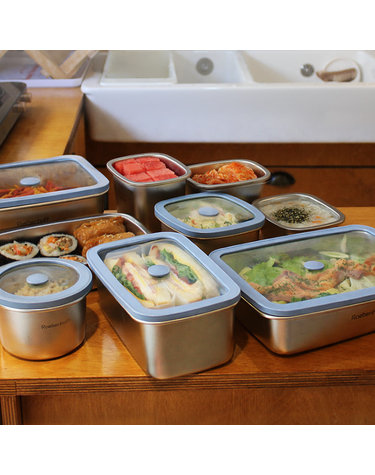 레벤호프 316 뉴글라스 스텐 직사각 밀폐 찬통 600ml 전자레인지 냉동 인덕션 용기