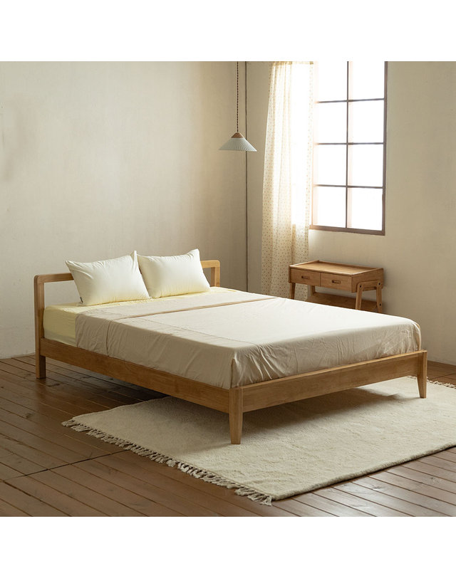 장미맨숀 장미맨숀 리브 원목 침대 01 프레임 2colors (SS/Q/K) 착용컷