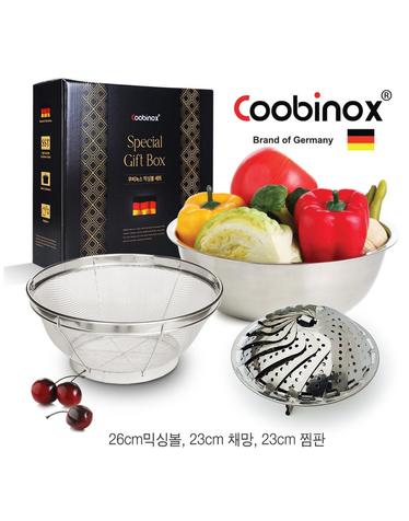 [Coobinox] 쿠비녹스 믹싱볼 채망 찜판 3종세트 co-1119