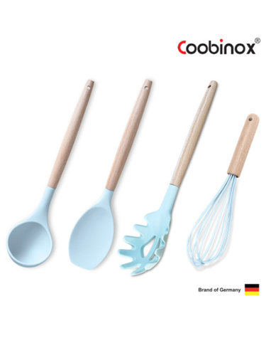 [COOBINOX] 쿠비녹스 실리콘 조리도구 4종 세트 (국자, 볶음주걱, 면국자, 거품기)