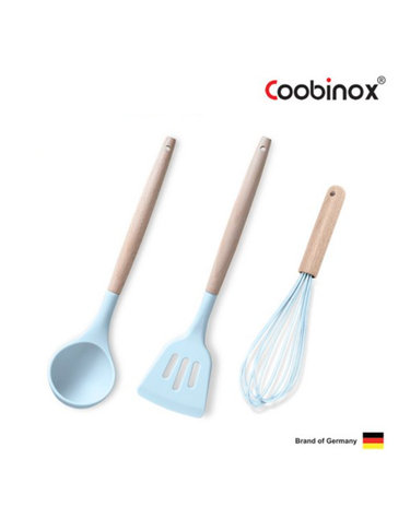 [COOBINOX] 쿠비녹스 실리콘 조리도구 3종 세트 (국자, 뒤집게, 거품기)