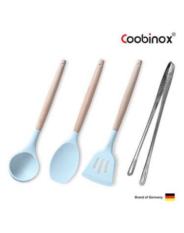 [COOBINOX] 쿠비녹스 실리콘 조리도구 4종 세트 (국자, 볶음주걱, 뒤집게, 요리핀셋)