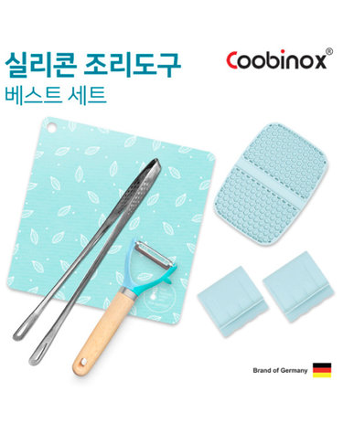 [COOBINOX] 쿠비녹스 실리콘 조리도구 베스트 5종(받침, 손잡이, 매트, 필러, 핀셋)
