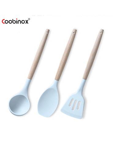 [COOBINOX] 쿠비녹스 실리콘 조리도구 3종 세트 (국자+뒤집게+볶음주걱)