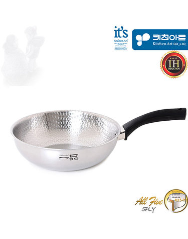 [KichenArt] 키친아트 일품 통오중 인덕션IH 엠보 스텐궁중팬 26cm