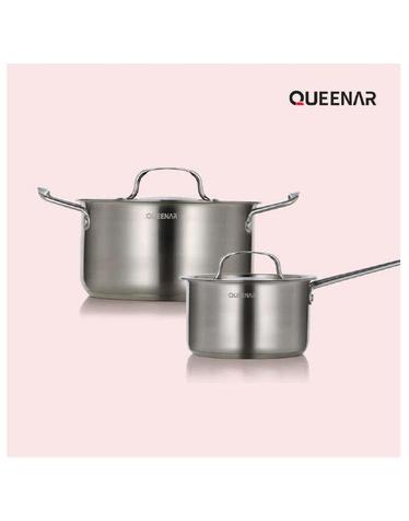 [QUEENAR] 퀸나 이지 쿡 스테인레스 냄비 2종 세트