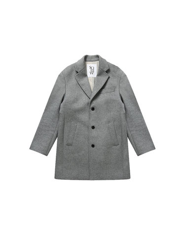 [Solew] Notched Collar Half Coat_Light Grey (노치드카라 하프코트_라이트그레이)
