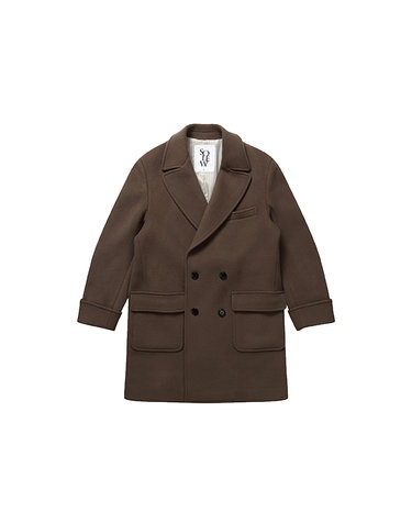 [Solew] Double Breast Polo Coat_Light Brown (더블브레스트 폴로코트_라이트브라운)