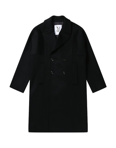 [Solew] Cashmere Blend Double Coat_Black
