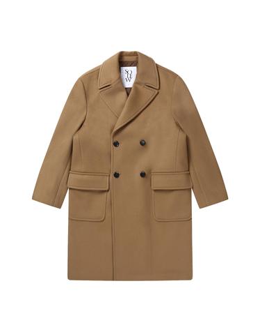 [Solew] Cashmere Blend Double Breasted Coat_Camel