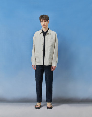 [Solew] Linen Chore Modified Jacket_Beige
