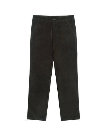 [Solew] Velvet Tapered Pants_Army Green (벨벳 테이퍼드 팬츠_아미그린)