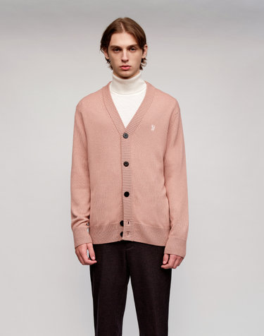 [Solew] Wool V Neck Cardigan_Pink Beige (울 브이넥 가디건_핑크베이지)