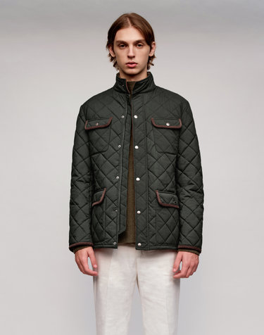 [Solew] Quilting Out Pocket Jacket_Khaki (퀼팅 아웃 포켓 자켓_카키)