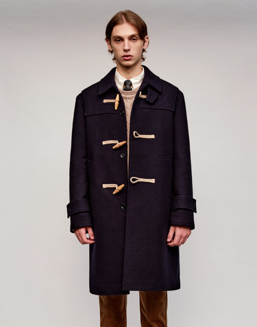 [Solew] Wool Duffle Coat_Navy (울 더플 코트_네이비)