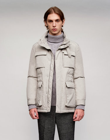 [Solew] Safari 4-Pocket Duck Down Jumper_Light Grey (사파리 4-포켓 덕다운 점퍼_라이트그레이)