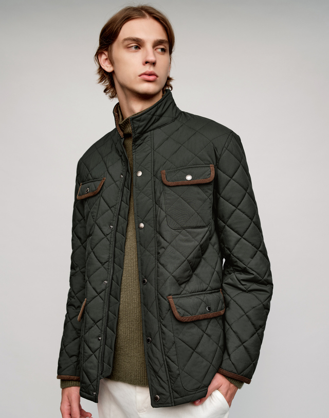 소루 [Solew] Quilting Out Pocket Jacket_Khaki (퀼팅 아웃 포켓 자켓_카키) 착용컷