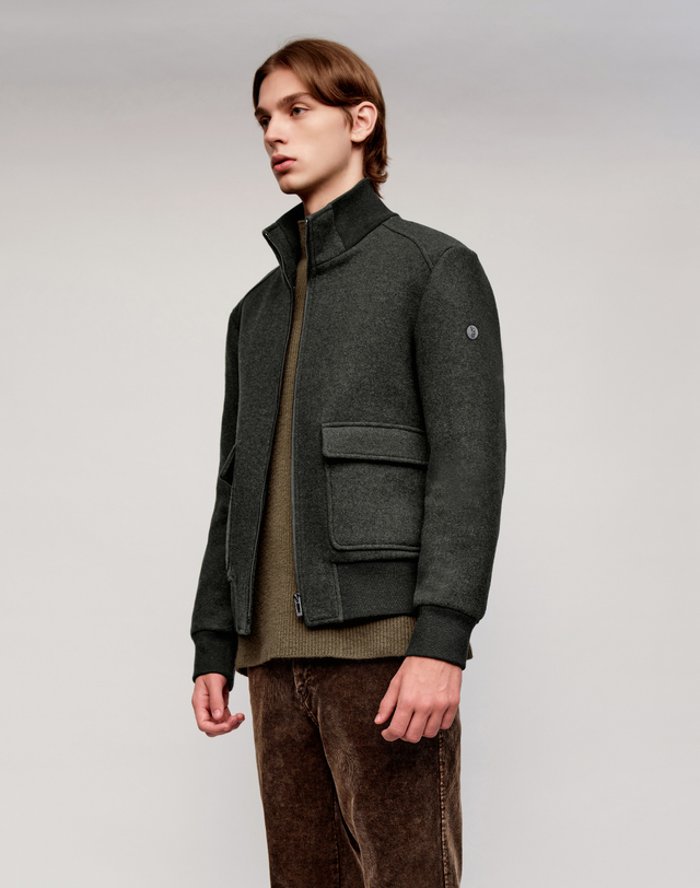 소루 [Solew] Wool Short Jacket_Olive Green (울 숏 자켓_올리브그린) 착용컷