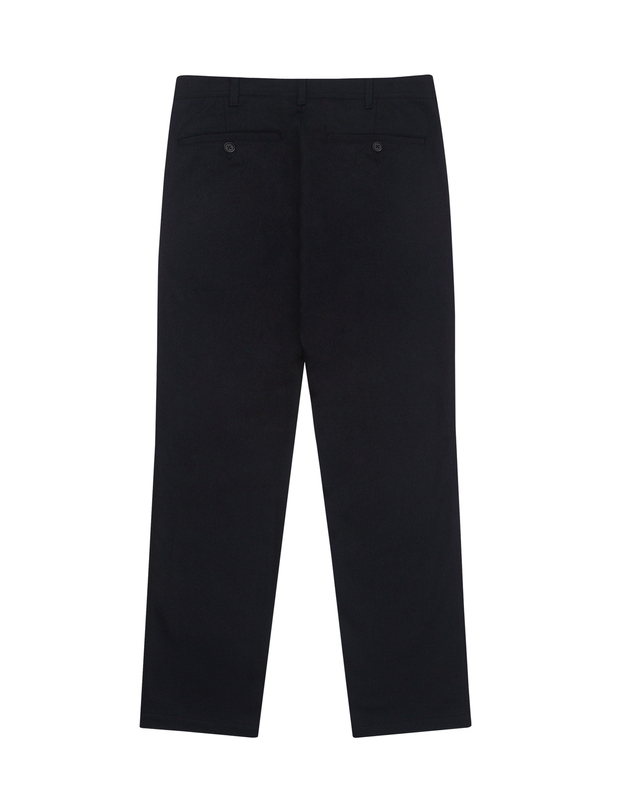 소루 [Solew] Wool Blend Pants_Navy (울 블렌드 팬츠_네이비) 착용컷