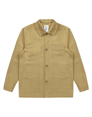 [Solew] Linen Twill Outer Shirt_Mustard