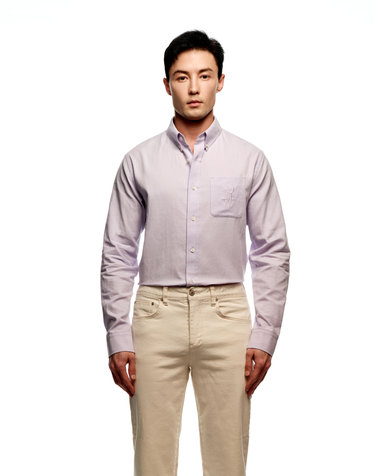 [Solew] Oxford Button-Down Shirt_Light Violet