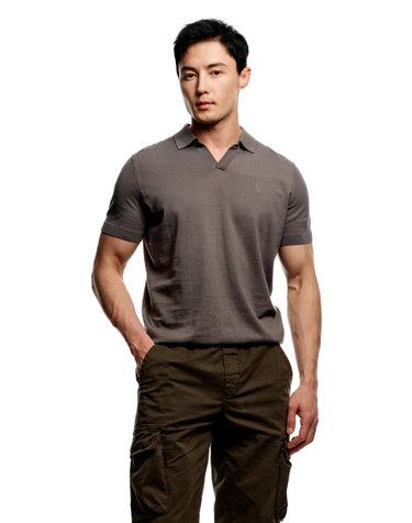 [Solew] Polo Open Collar Short Sleeve Knit_Dark Grey