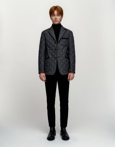 [Solew] Wool Quilting Blazer_Grey