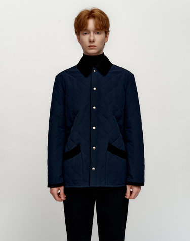 [Solew] Corduroy Quilting Jumper_Navy