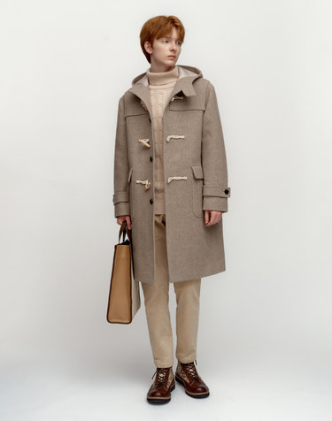[Solew] Wool Duffle Hooded Coat_Beige