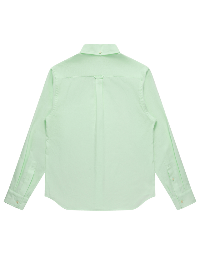 소루 [Solew] Oxford Button-Down Shirt_Light Green 밝은연두 착용컷