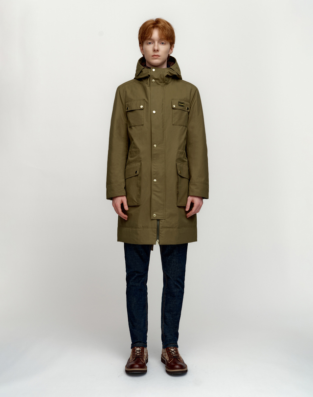 소루 [Solew] Boa Fur Hooded Nocturnal Parka_Khaki 카키 착용컷
