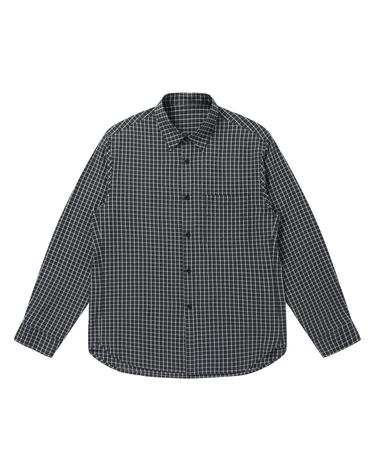 Relaxed Fit Seersucker Shirt_Black