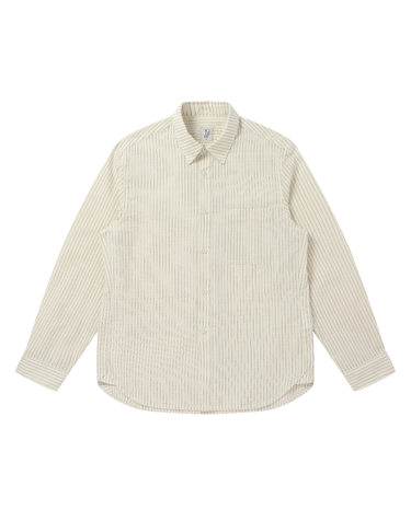 Relaxed Fit Seersucker Shirt_Yellow