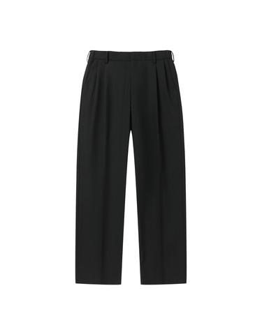 Two-tuck Regular Fit Slacks_Black