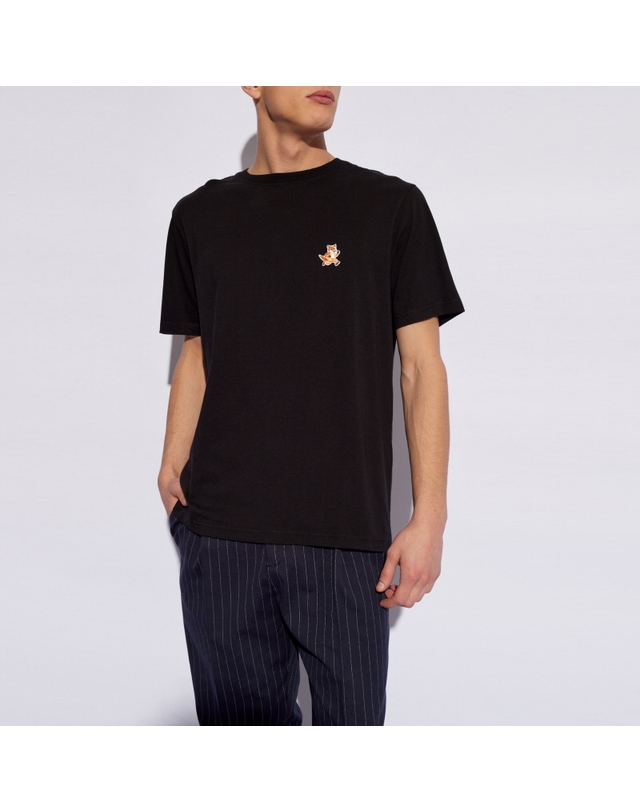 메종 키츠네 메종키츠네 [MAISON KITSUNE] 스피디 폭스 반팔 티셔츠 MM00125KJ0008 P199 착용컷