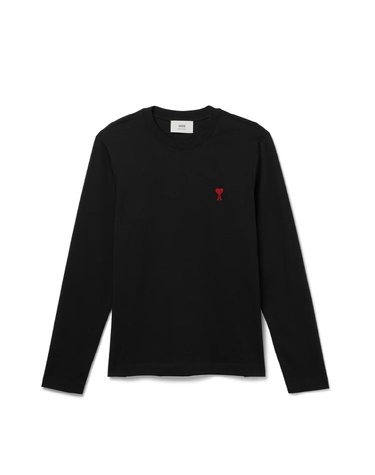[AMI] 하트 로고 긴팔 티셔츠 BFUTS235 724 001