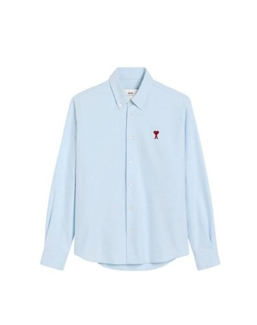 [AMI] 하트로고 옥스포드 셔츠 BFUSH063 CO0031 450