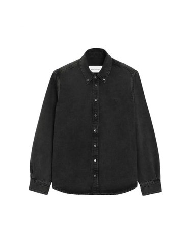 아미 유즈드 블랙 데님 셔츠 USH785 DE0125 031