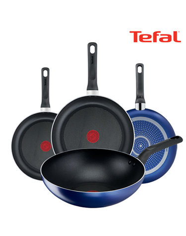 [TeFal] 테팔 팬&냄비 PTFE 미드나잇 블루 4종세트 (프라이팬 20cm + 24cm + 26cm + 볶음팬 28cm)