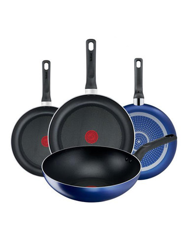 [TeFal] 테팔 팬&냄비 PTFE 미드나잇 블루 4종세트 (프라이팬 24cm + 26cm + 28cm + 볶음팬 28cm)
