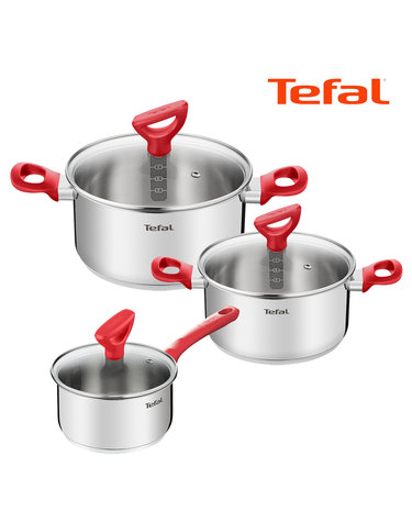 [TeFal] 테팔 에디션 레드 인덕션 냄비_3종 편수16+양수20+양수24cm