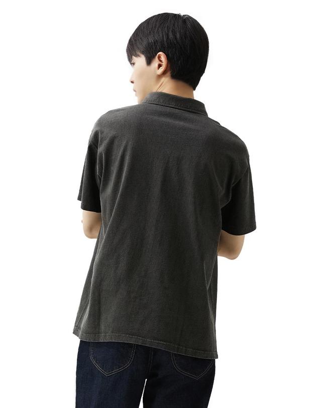 굿온 굿온 폴로 반팔 티셔츠 - 피그먼트 블랙 착용컷
