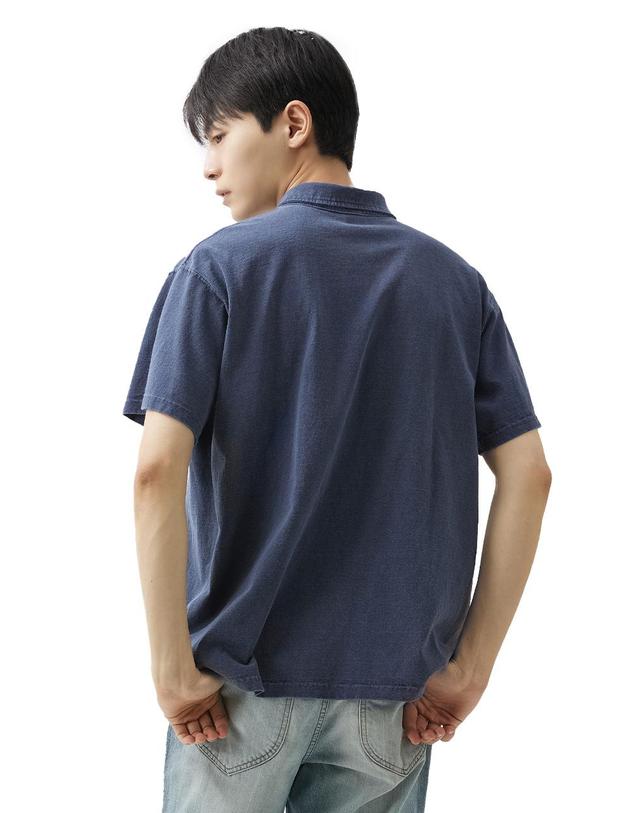 굿온 굿온 폴로 반팔 티셔츠 - 피그먼트 네이비 착용컷