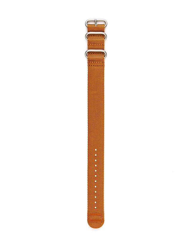 베르투치 베르투치 B-TYPE 헤비듀티 나일론 나토밴드 22mm 시카다 오렌지 착용컷