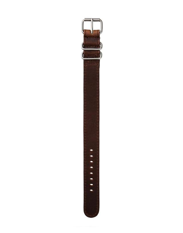 베르투치 베르투치 Duration 가죽 나토밴드 22mm 브라이어 브라운 (더블 룹) 착용컷
