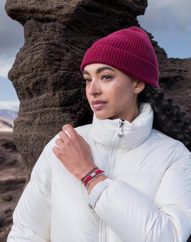 피그앤헨 (여성) 피그앤헨 리틀 루이스 팔찌 - 라즈베리X실버 착용컷