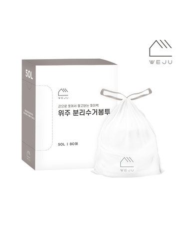 [위주]끈으로 쪼이는 쪼이백 분리수거 비닐봉투 50L 80매