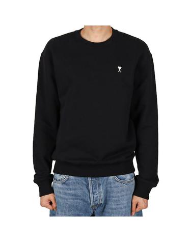 아미 26SS 남성 하트로고 맨투맨 블랙 HSW763 730 045